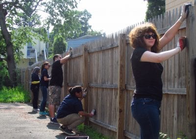 PTK volunteers with NHS of New Haven at Stevens St. Garden
